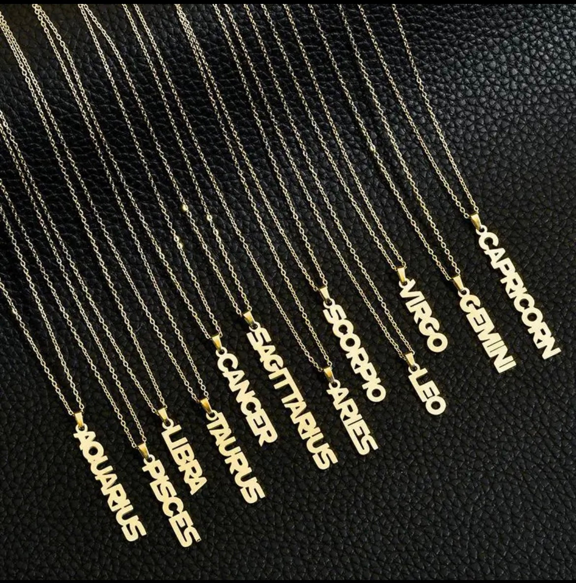 Vertical zodiac necklace ￼